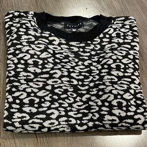 PREMISE  Black and Gray Print Sweater